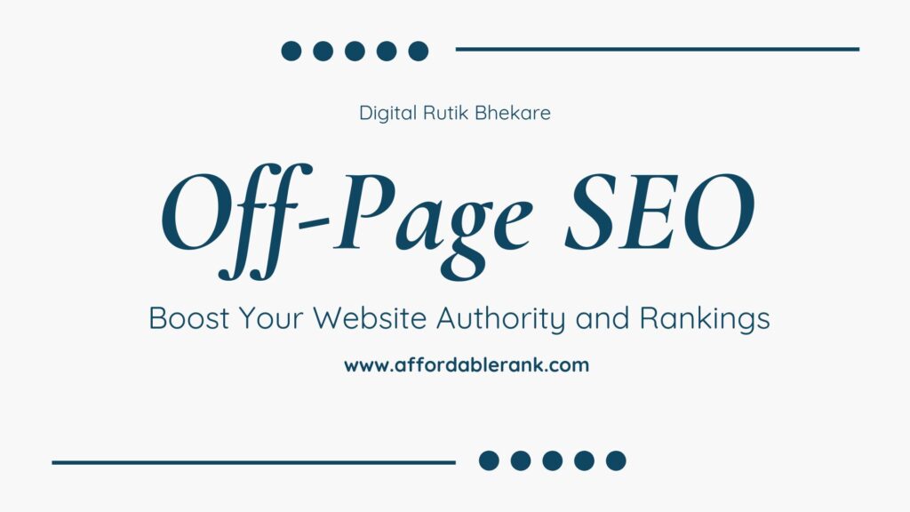 Off Page SEO